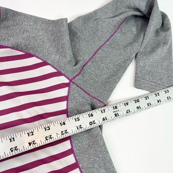 Patagonia Capilene 3 Shirt Womens Small Gray & Purple Raglan Sleeve Midweight - Picture 5 of 7